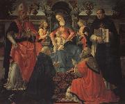 Domenicho Ghirlandaio Thronende Madonna mit den Heiligen Donysius Areopgita,Domenicus,Papst Clemens und Thomas von Aquin USA oil painting artist